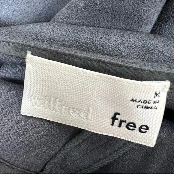 Aritzia Wilfred Free Grey Faux Suede V Neck Shift Dress M - Picture 6 of 7